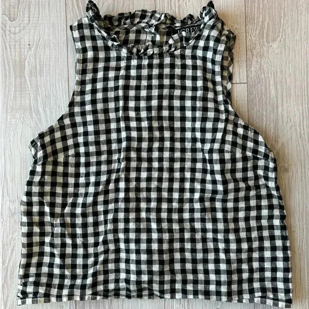 J. Crew Ruffle Collar Sleeveless Top Size XS